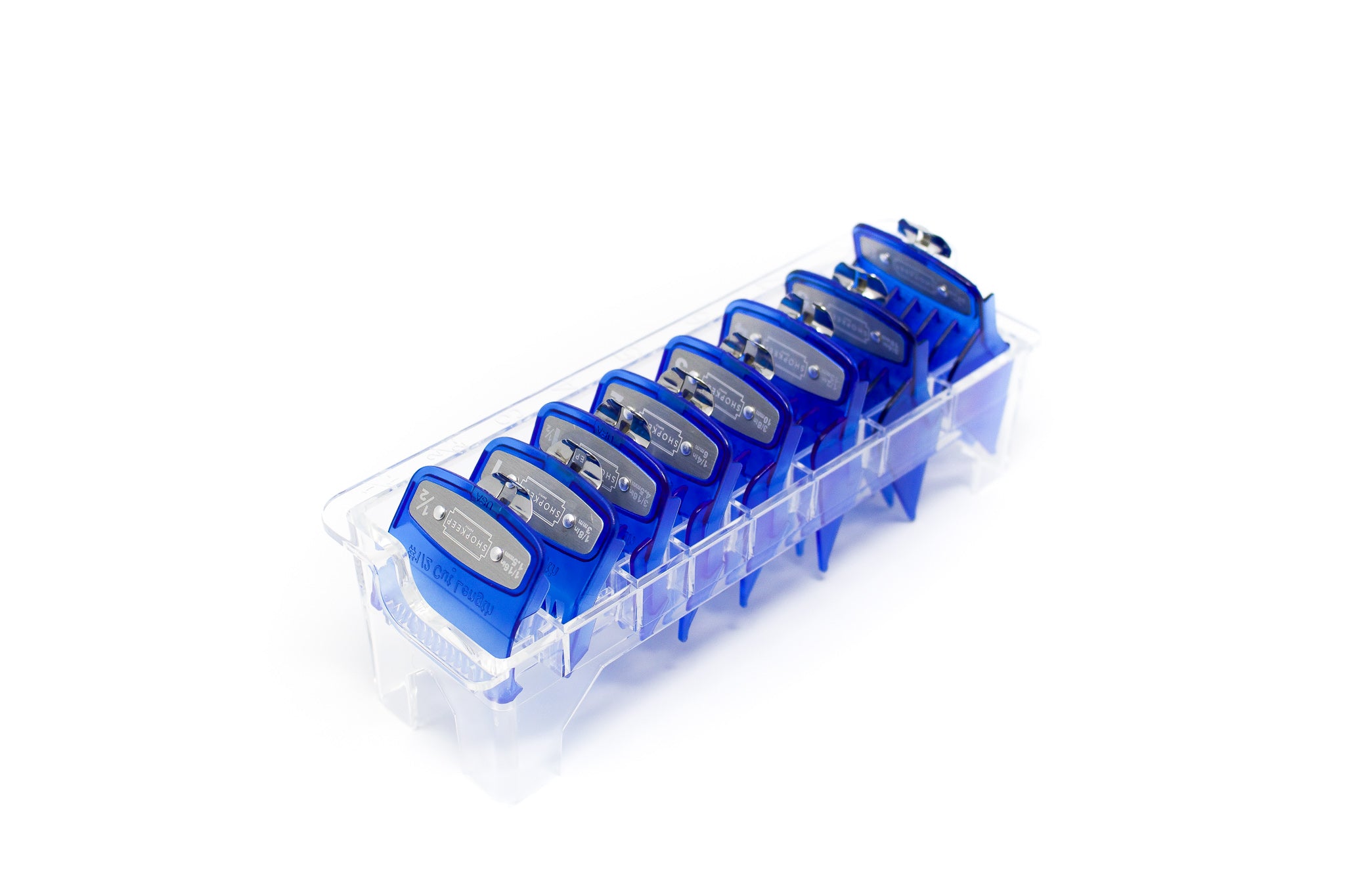 Transparent Series - Blue Premium Guard Comb Set