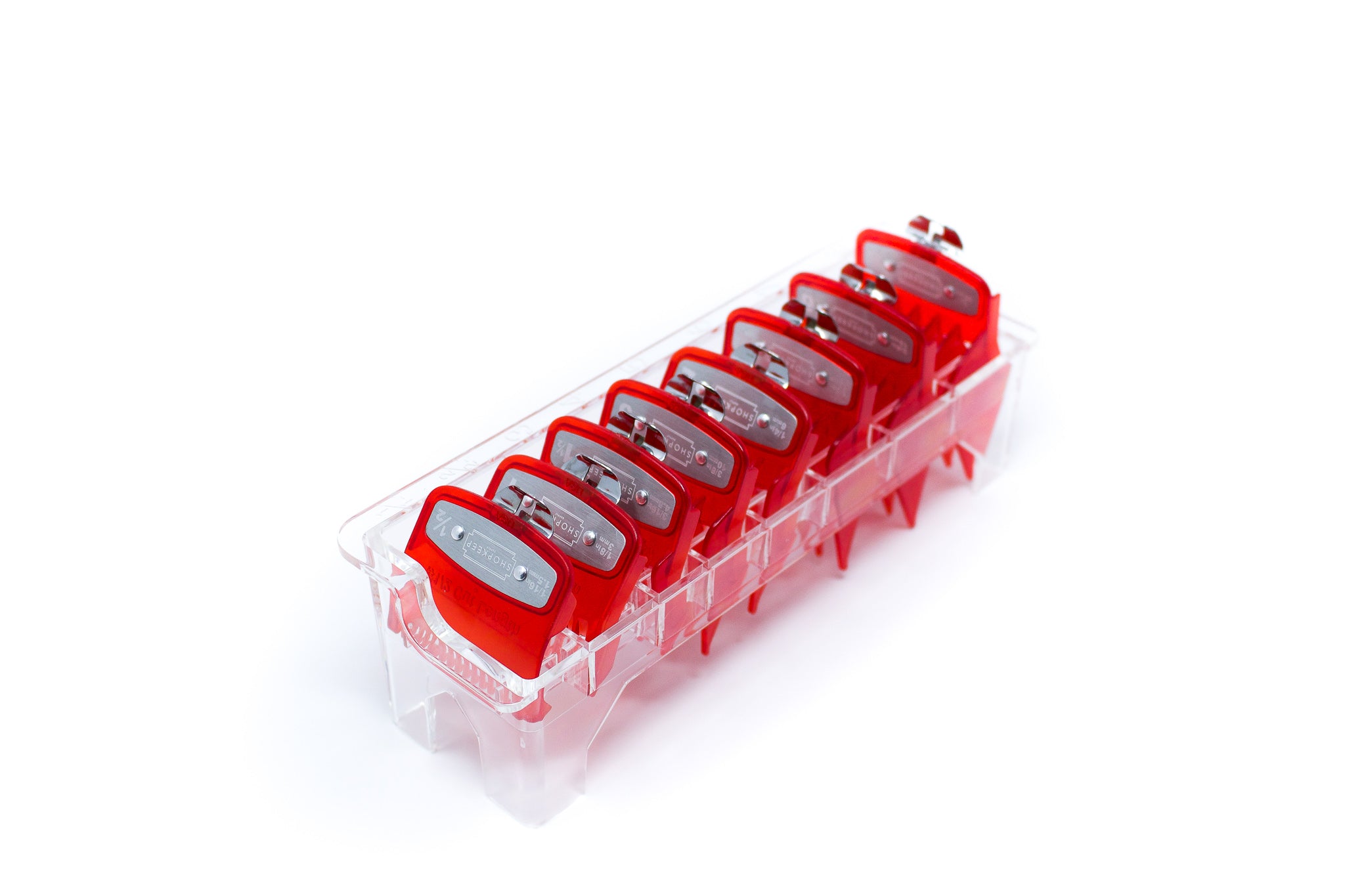 Transparent Series - Red Premium Guard Comb Set